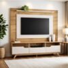 Home Theater Diplomata Cinamomo/Off White Larg. 2.00m para TV até 60'' - Valdemóveis