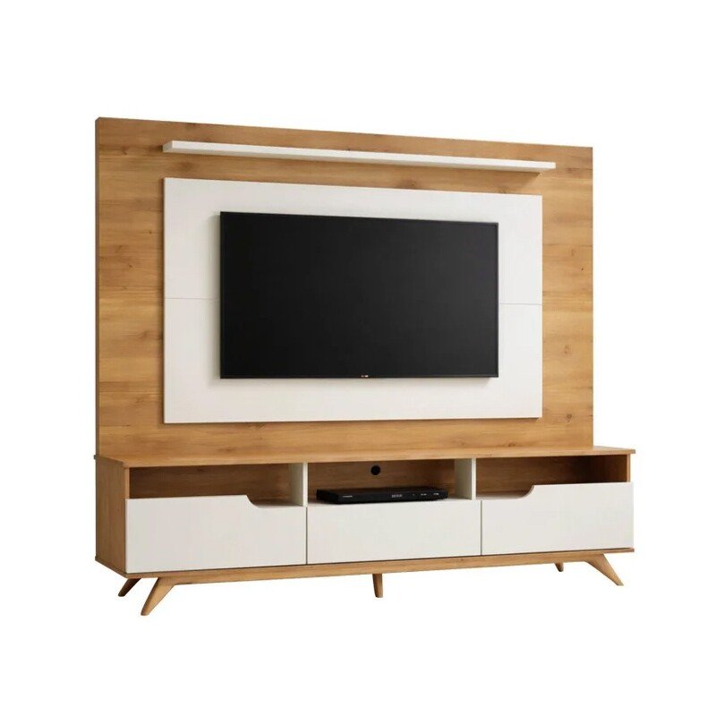 Home Theater Diplomata Cinamomo/Off White Larg. 2.00m para TV até 60'' - Valdemóveis - Imagem 18