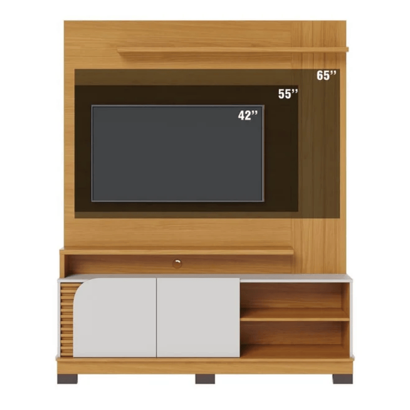 Home Jurerê Larg. 1.50m Naturale/Off White Mate para TV até 65" - Colibri - Imagem 4