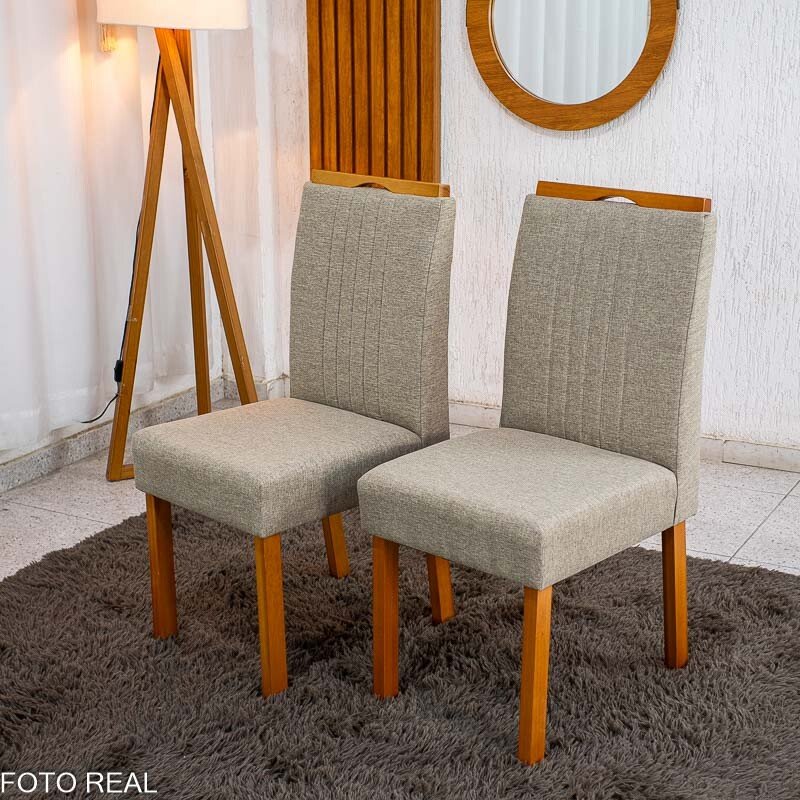 Mesa de Jantar Bali 120×80 Vidro Off/Base Madeira + 4 Cad. Atlanta Linho Bege Cru Madeira Minas Plac - Entregue Montada - Imagem 16